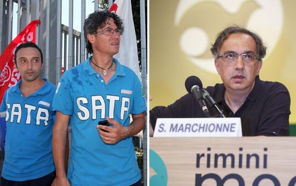 marchionne e operai marchionne e operai
